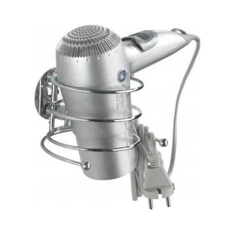 Wenko Turbo-Loc soporte para secador de pelo cromado elegante