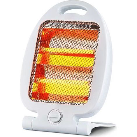 Radiateur infrarouge compact Petit Poisson Rouge Chauffage tube quartz 600W, commande mécanique, arrêt automatique en cas de basculement, ultra silencieux ≤36dB, portable, économique (1/4)