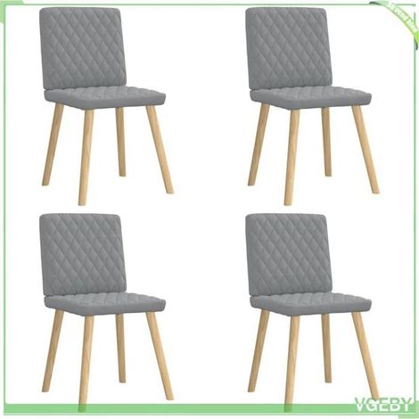 Chaises à manger - 3315221 - Gris clair - Tissu 100% polyester - Lot de 4 (1/5)