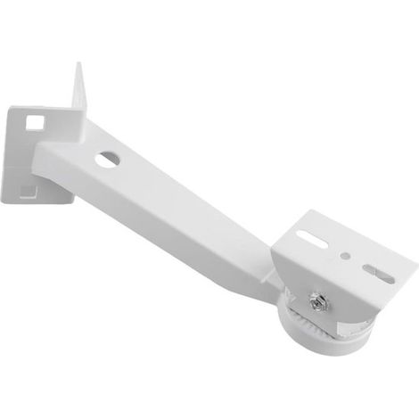 Soporte para cámara de seguridad - Montaje en pared - Vigilancia exterior - Ángulo ajustable - 30 x 8 x 8 cm - Blanco
