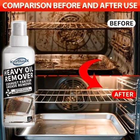 KineShineX Powerful Kitchen Degreaser Spray quickly breaks down heavy grease and easily cleans tiles. (1/4)