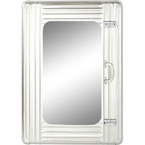 Miroir mural élégance métallique argentée - Argent métallique lumineux (1/5)