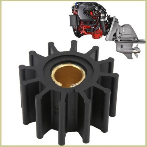 1 Turbine Pompe À Eau, Néoprène Laiton, 12 Lames, Moteurs Marins AQ130 AQ145 (1/4)