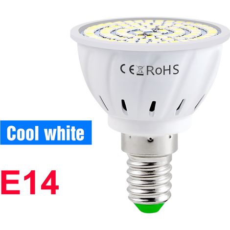 Ampoule LED spot de plafond 220 V (80 puces LED blanc froid E14), lampe à économie d'énergie (1/5)