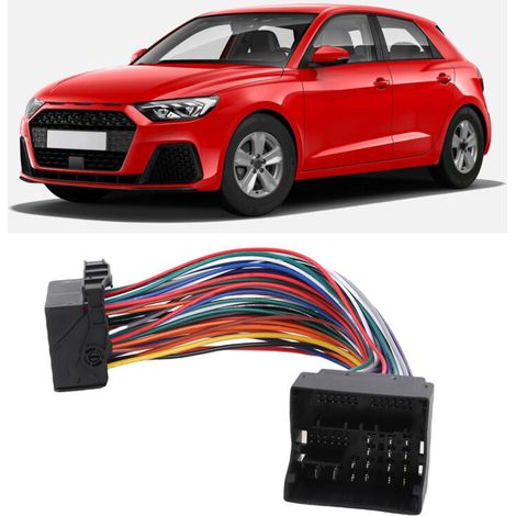 MQB Quadlock 52-Pin 23cm Verlängerungskabel für Radioanschluss und Kabelbaum für Audi A1 (8X) - Sofort einsatzbereit und schnell zu installieren