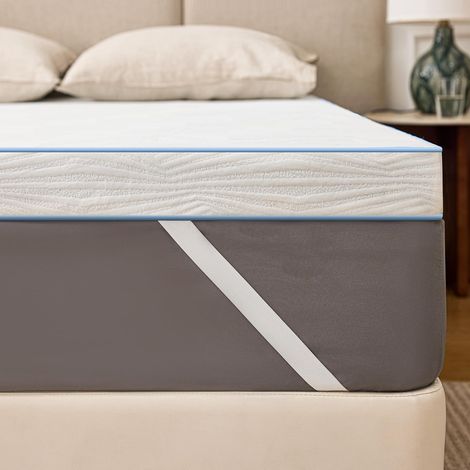 Mattress Topper 140 x 190 cm – Comfortable Memory Foam Mattress Topper 5 cm to Soften a Bed Too Hard or Improve a Worn Mattress, Ideal for Students and Young Couples (1/5)