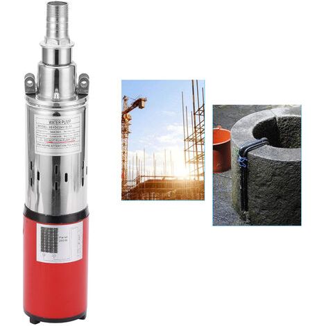 DEESSE SHOP-Pompe submersible solaire DC24V 250W – Débit maximum 1,5 m³/h – Hauteur de refoulement 50m – Acier inoxydable et cuivre – Pour irrigation agricole (1/5)