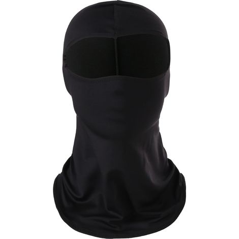 Masque cycliste anti-UV, anti-poussière et coupe-vent, écharpe de sport extérieur pour vélo et ski, noir, taille unique (1/5)