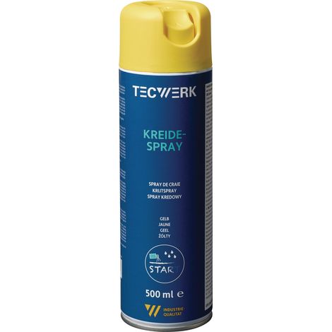 Kreidespray jaune 500ml bombe aérosol TECWERK (1/2)