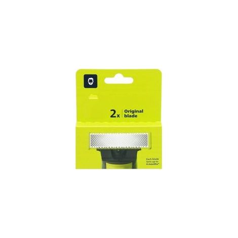 2 unités de lames de rechange pour rasoir OneBlade – compatibles avec modèles QP220, QP2520 et QP2620 – pour peau sensible, précision optimale et longue durée (1/4)