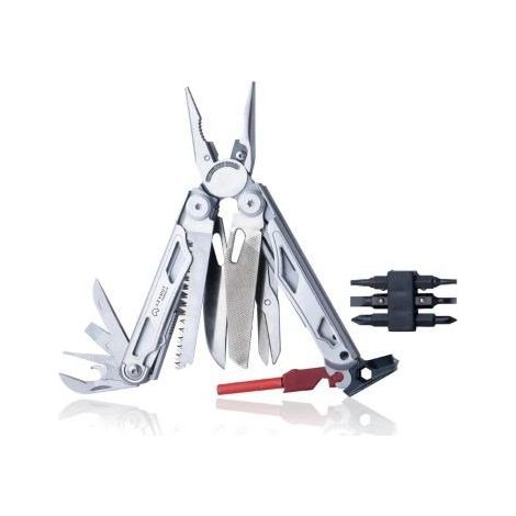 AZYMUT Giewon FS Multitool - Allume-feu - 19 outils - allume-feu + sifflet + étui de ceinture (H2038A) (1/5)