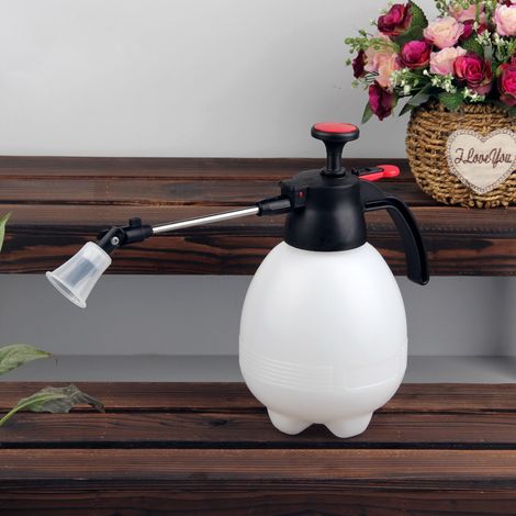Pulvérisateur à pression - Générique - 2L - Plastique blanc 29x8cm, buse réglable brume/jet, idéal jardinage et nettoyage (1/5)