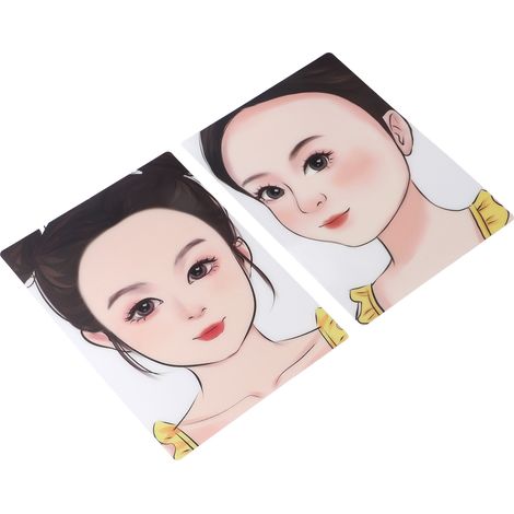 Lot de 2 planches d'entraînement pour maquillage d'enfant, réutilisables et lavables, gabarits pour exercices de peinture et maquillage (1/5)