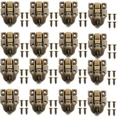 Fermoirs Boite Bois,16 PCS Fermeture Vintage Bronze Rétro Loquet de Fermeture Loquet à Bascule Vintage avec Fermoir Boîte De Loquet Rétro Verrous pour Coffres et Boîtes avec vis (1/4)