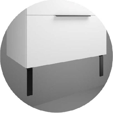 Paire de pieds pour meuble - Hauteur: 210 mm - Long: 40 mm - Chromé (1/2)