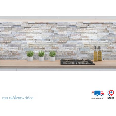 Crédence : Mur pierre naturelle 2 - Alu composite - 60 - 120 (1/3)