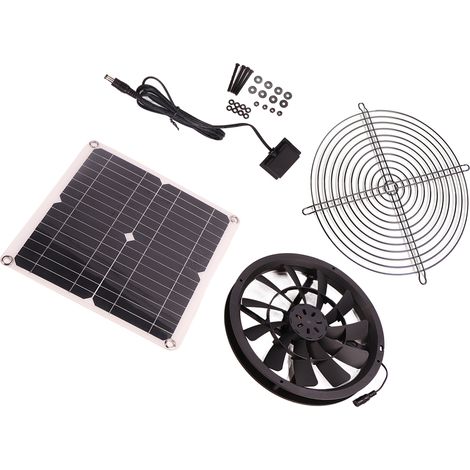 Wasserdichter 18V 12W Solarventilator, rundes bürstenloses DC-Solarpanel für Werkstatt und Tierhaus, Outdoor-Kühlset (1/5)