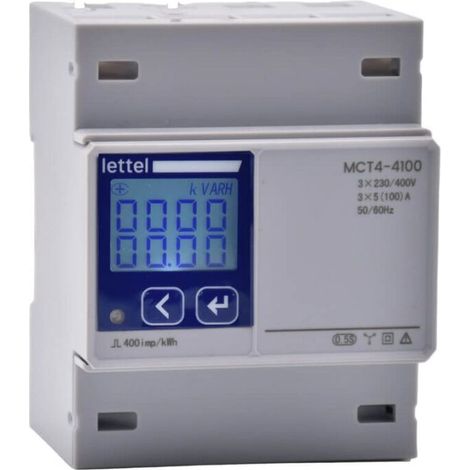 LETTEL - Compteur d'énergie multi-mesures tétra 100A direct - Communication Modbus - MCT4-4100