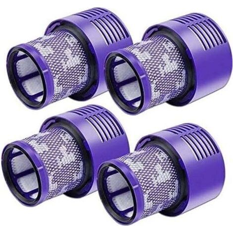 Lot de 4 filtres V10 pour aspirateur Dyson, lot de 4 filtres de rechange pour aspirateur Dyson V10, V10 Absolute, V10 Animal, V10 Motorhead, SV12 pièce de rechange P/N 969082-01 (1/4)
