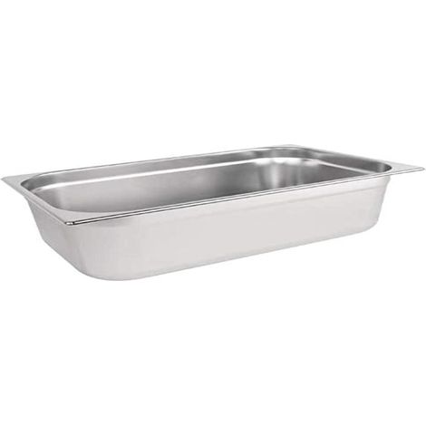 Vogue Gastronorm K924 - Padella in acciaio inox, profondità 150 mm, capacità 20 litri, contenitore per alimenti caldi e freddi, compatibile con bagnomaria, coperchio venduto separatamente