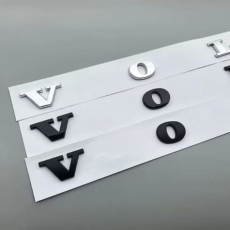 Logo/emblème en ABS pour hayon de voiture, compatible avec Volvo C70/C30/S60/S60L/XC90/XC60/V60/V40/S80/S80L, autocollant de style automobile, noir brillant