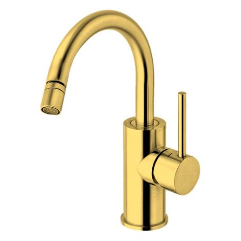 Miscelatore bidet Honey Gold Spazzolato con canna orientabile Paffoni serie Light LIG138HGSP Ottone - Honey Gold Spazzolato (1/2)