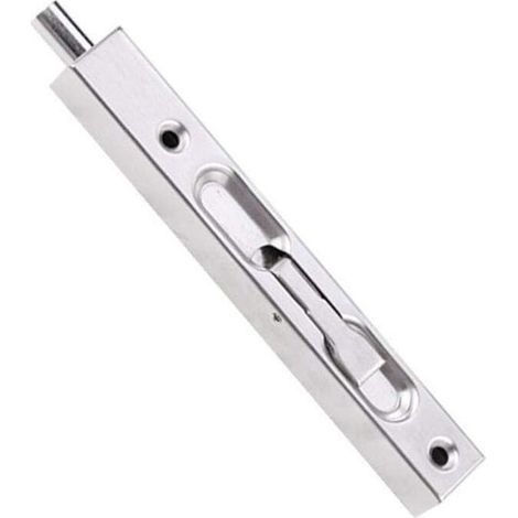 Acier Inoxydable Loquet Coulissant Boulon Verrou Porte Caché Glissière Verrou Brossée de Sécurité de Boulon à Levier pour Portes Françaises, Portes Composites, Portes en Bois, Portes Doubles(200mm)