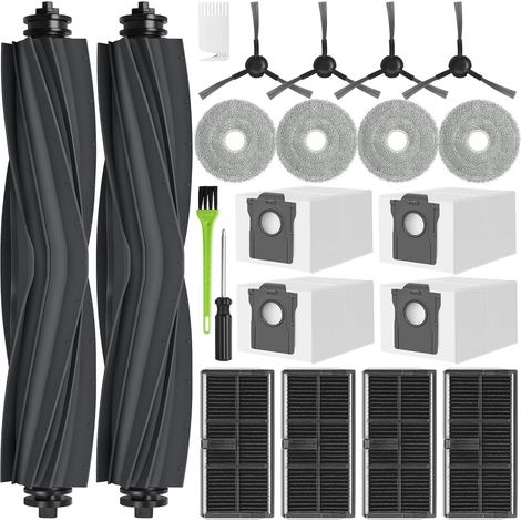 L40 Ultra AE Accessoires pour Dreame L10s Ultra Gen 2 / Mova E30 Ultra / L10s Pro Ultra Heat Pièces Rechange 4 Sacs à Poussière 2 Brosse Principale 4 Serpillière 4 Filtres 4 Brosse Latérale (1/5)