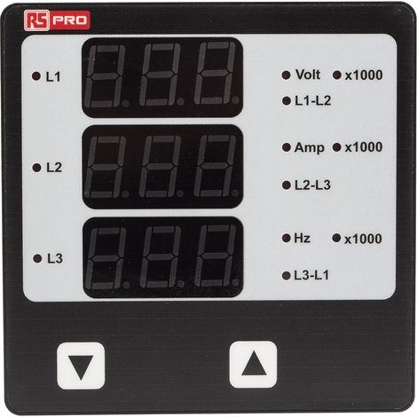 Indicateur numérique multifonction RS PRO, LED, 3 digits ( Prix pour 1 )