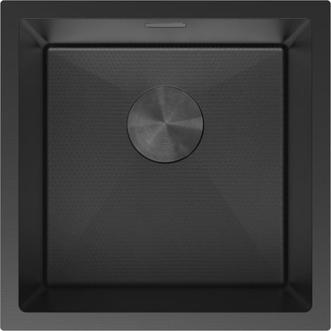 Mexen Trixo évier en acier inoxydable 1 bac 440 x 440 mm, noir HC - 6413441000-70HC (1/5)