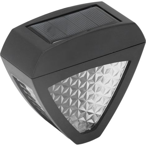 Lumière solaire murale LED, lampe de clôture, éclairage de jardin extérieur, lampe de terrasse avec batterie intégrée (commande : lumière chaude) (1/5)