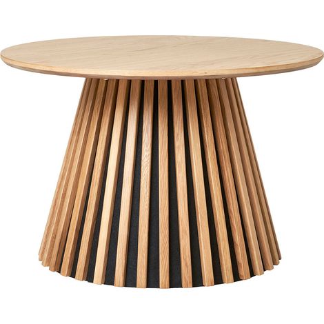 Table basse ronde 70x45 cm décor chêne naturel (1/5)