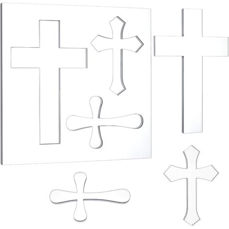 Modèle de Routeur Crosses Gabarit Dessin en Acrylique Transparent pour Menuiserie 8mm D'Épaisseur Gabarits Décoratifs Transparents Menuisiers et Artisans Bricolage 210x210x8mm (1/5)