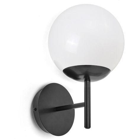 Aplique OXY E27 40W Cristal opalizado Negro (1/4)