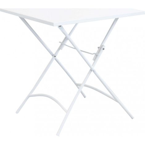 Tavolo Bristol 70x70x72 h cm in Acciaio Bianco (1/4)