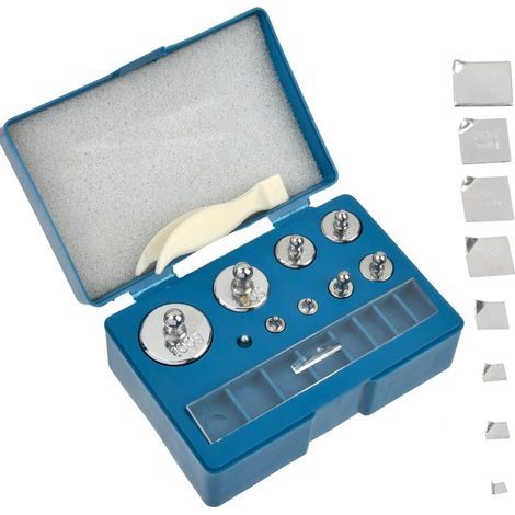 APEX Jeu de 17 poids d'étalonnage (10 mg à 100 g) pour balance de précision. (1/5)