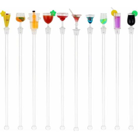Cuillère À Cocktail - Cuillère À Mélanger Bar - Cuillère À Remuer Boissons Chaudes Et Froides - 10 Pièces
