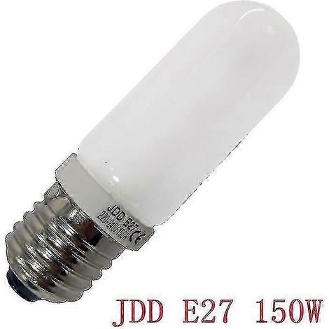 Ampoule halogène Halolux Ceram E27 150W à intensité variable, finition mate, 32 mm, lot de 2. Puissance : 150 W. (1/4)