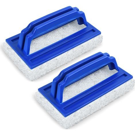 2-teiliges Wasserlinien-Schwammbürsten-Set, Poolreinigungsbürste, Poolschwammbürsten, Zauber-Poolschwamm, Poolboden- und Wandbürste, Poolbürste mit Griff, zur Schmutzentfernung (1/5)