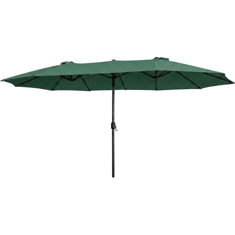 Garten-Doppelsonnenschirm TILIA in Dunkelgrün Gewicht 12,3 kg L460 x B270 x H245 cm (1/5)