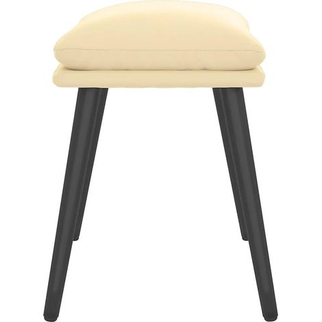 Fußhocker Cremeweiß 45x29,5x35 cm Samt vidaXL
