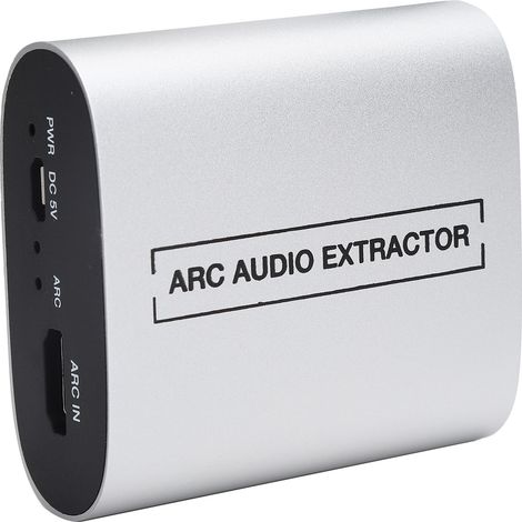HDMI-zu-optischer-Audio-Extraktor mit DAC-Konverter, ARC-Adapter für Heimkino, Silber (1/5)
