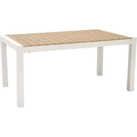 KLULK Tavolo Allungabile Da Esterno 8 Posti Cayman In Alluminio Verniciato Bianca, L 163/223 x P 100 x H 75 cm (1/5)