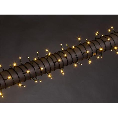 STELLA LED - 8 m - 120 lampade bianco caldo - filo verde - 24 V (1/4)
