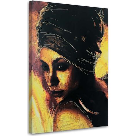 Image sur toile, Portrait de femme pensive - 40x60 (1/5)