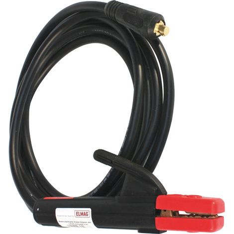 ELMAG Elektrodenhalter-Kabel 25mm2, 4 Meter, SteckerØ 9mm 16/25, komplett montiert (1/2)