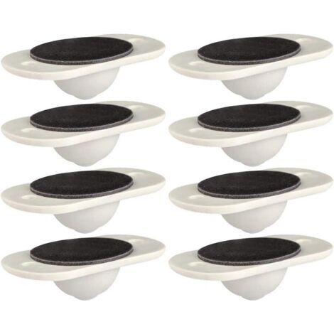 BUNTHAUS Roulettes pivotantes auto-adhésives, mini roulettes mignonnes Roulettes pivotantes en plastique solide Roulettes de meubles à 360 ° 8 pièces
