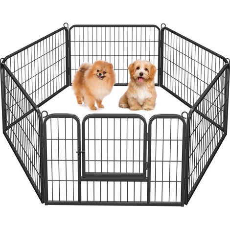 Yaheetech – Parc enclos pour chiens et rongeurs – Clôture en métal pliable 60cm – Dimensions 163 x 84cm – Installation facile sans outils (1/5)