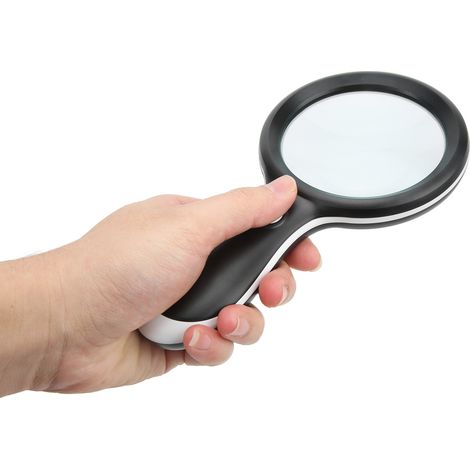 Loupe de lecture éclairée portative ABS, loupe LED pour l'inspection des timbres et des cartes