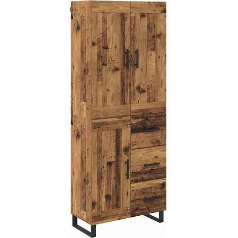 Maison Exclusive - Aparador alto con cajón Madera vieja 69,5 x 34